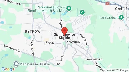 Apartments for rent i Siemianowice Śląskie - kort over placeringen