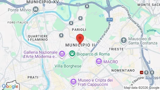 Apartments for rent i Roma Municipio II – Parioli/Nomentano - kort over placeringen