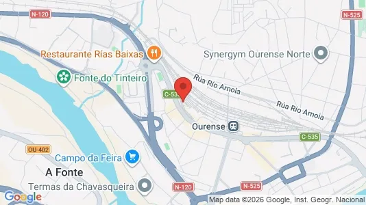 Rooms for rent i Ourense - kort over placeringen