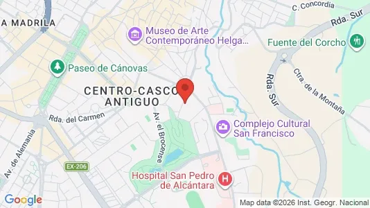 Apartments for rent i Cáceres - kort over placeringen