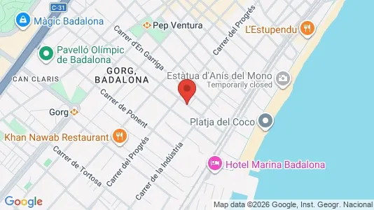 Apartments for rent i Badalona - kort over placeringen