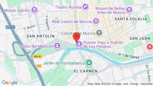 Apartments for rent i Murcia - kort over placeringen