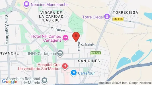 Apartments for rent i Cartagena - kort over placeringen