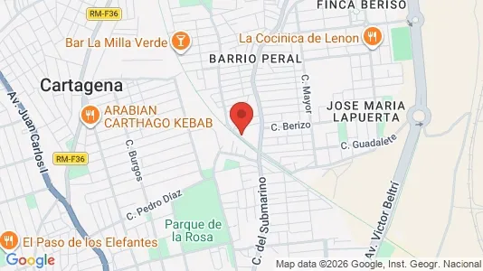 Apartments for rent i Cartagena - kort over placeringen