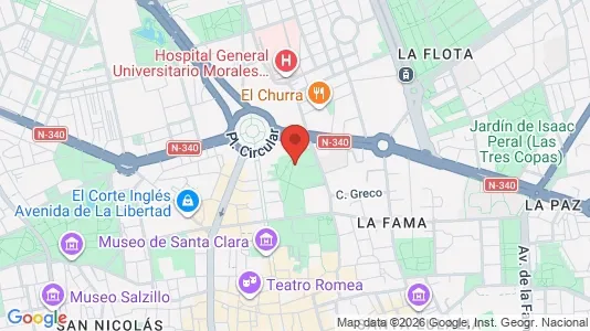 Rooms for rent i Murcia - kort over placeringen