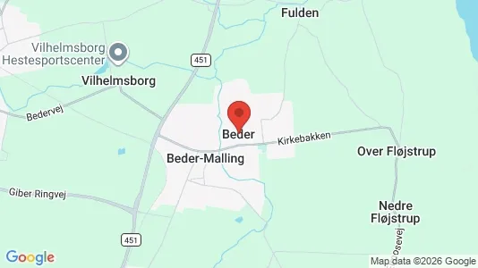 Houses for rent i Beder - kort over placeringen