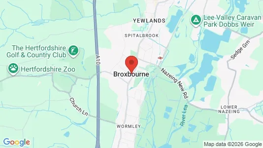 Apartments for rent i Broxbourne - Hertfordshire - kort over placeringen