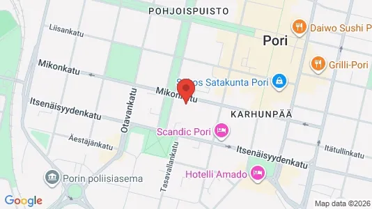 Apartments for rent i Pori - kort over placeringen