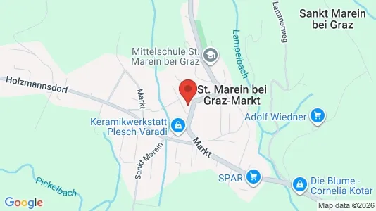 Apartments for rent i Kirchberg an der Raab - kort over placeringen