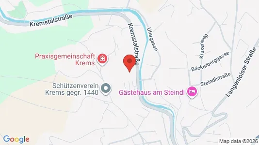 Apartments for rent i Krems an der Donau - kort over placeringen