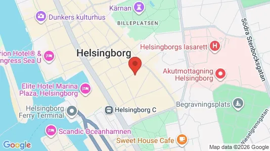 Apartments for rent i Helsingborg - kort over placeringen
