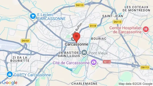 Apartments for rent i Carcassonne - kort over placeringen