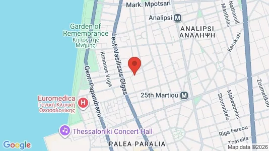 Apartments for rent i Thessaloniki - kort over placeringen