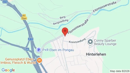 Apartments for rent i Eben im Pongau - kort over placeringen