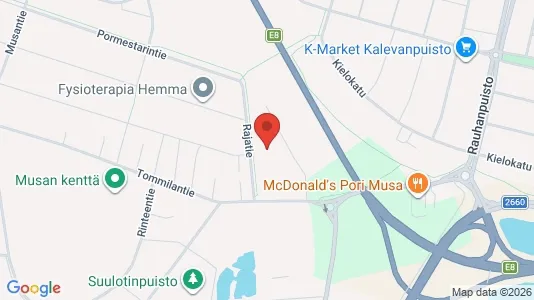 Apartments for rent i Pori - kort over placeringen