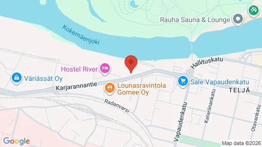 Apartments for rent i Pori - kort over placeringen