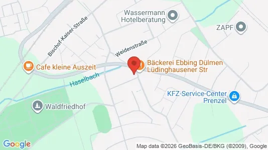 Apartments for rent i Coesfeld - kort over placeringen