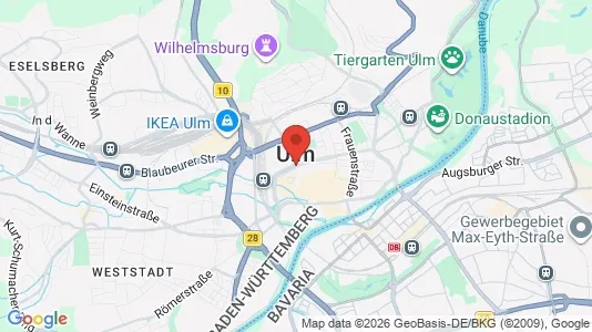 Apartments for rent i Ulm - kort over placeringen
