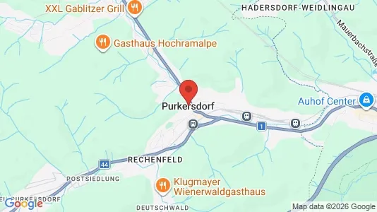 Apartments for rent i Purkersdorf - kort over placeringen