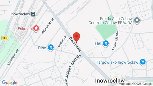 Apartments for rent i Inowrocławski - kort over placeringen