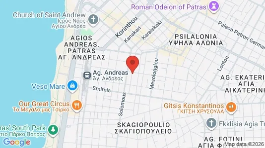 Apartments for rent i Patras - kort over placeringen