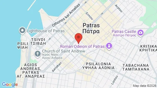 Apartments for rent i Patras - kort over placeringen