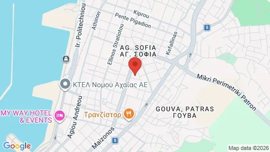 Apartments for rent i Patras - kort over placeringen