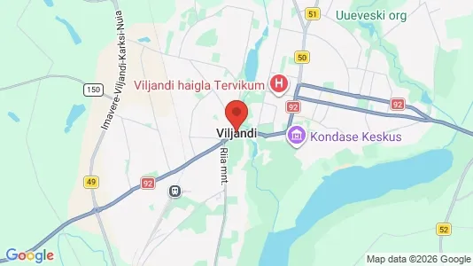Apartments for rent i Viljandi - kort over placeringen