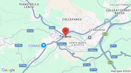 Apartments for rent i Teramo - kort over placeringen