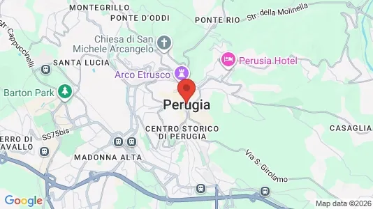 Apartments for rent i Perugia - kort over placeringen
