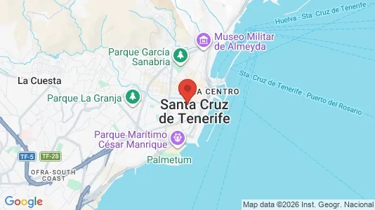 Apartments for rent i Santa Cruz de Tenerife - kort over placeringen