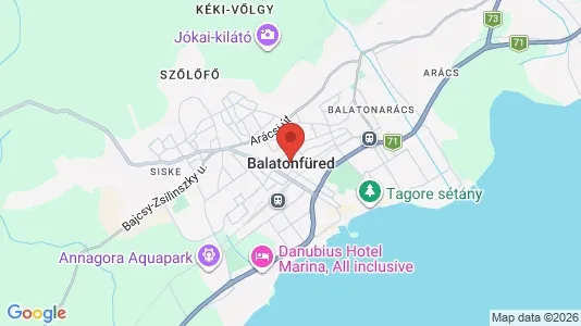 Apartments for rent i Balatonfüredi - kort over placeringen
