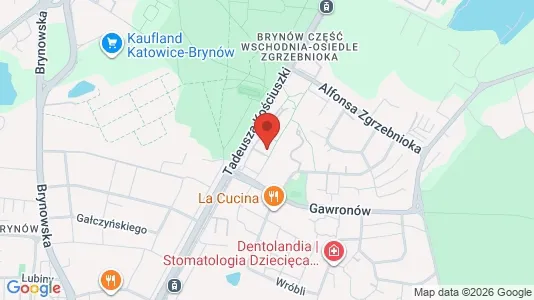 Apartments for rent i Katowice - kort over placeringen