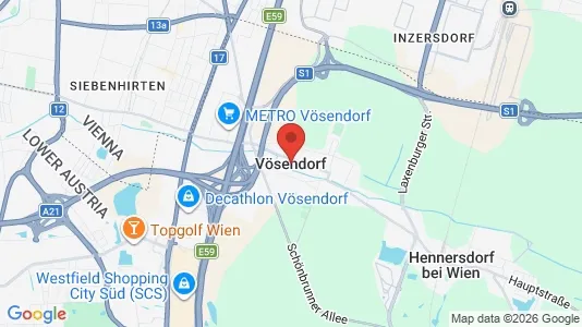 Apartments for rent i Vösendorf - kort over placeringen