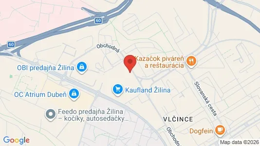 Apartments for rent i Žilina - kort over placeringen