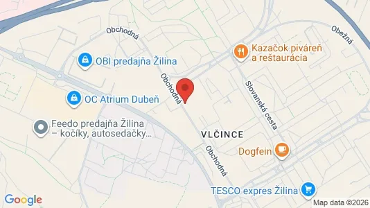 Apartments for rent i Žilina - kort over placeringen