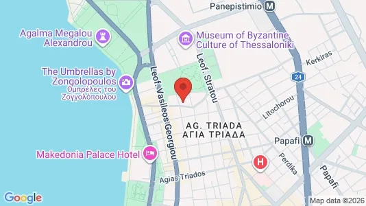 Apartments for rent i Thessaloniki - kort over placeringen