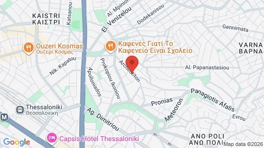 Apartments for rent i Neapoli-Sykies - kort over placeringen