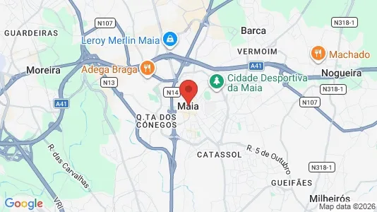 Apartments for rent i Maia - kort over placeringen