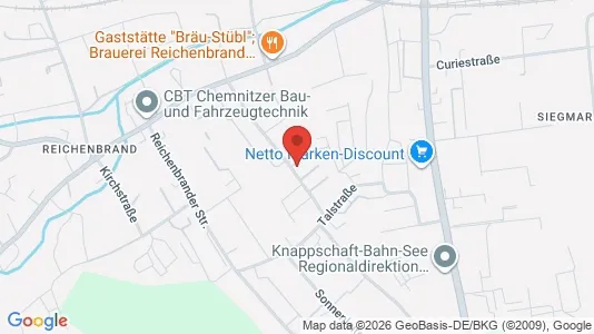 Apartments for rent i Chemnitz - kort over placeringen