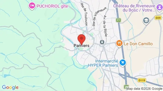 Apartments for rent i Pamiers - kort over placeringen