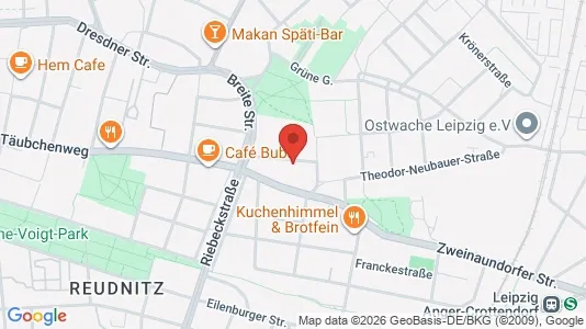 Apartments for rent i Leipzig - kort over placeringen