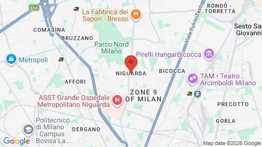 Apartments for rent i Milano Zona 9 - Porta Garibaldi, Niguarda - kort over placeringen