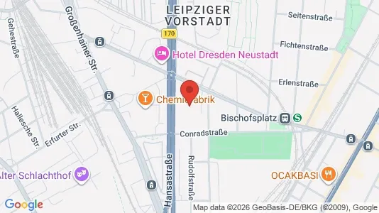 Apartments for rent i Dresden - kort over placeringen