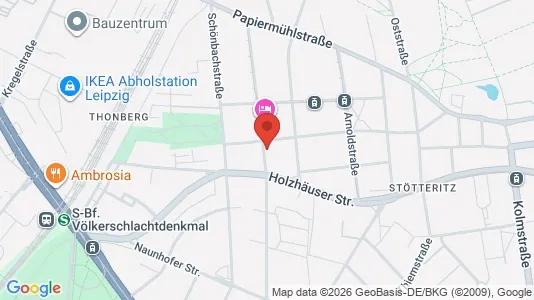 Apartments for rent i Leipzig - kort over placeringen