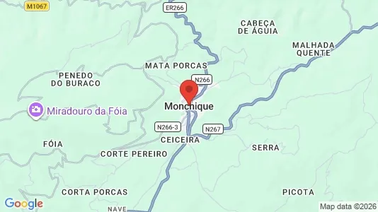 Apartments for rent i Monchique - kort over placeringen