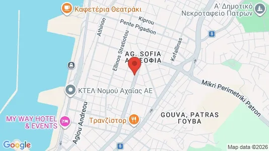 Apartments for rent i Patras - kort over placeringen