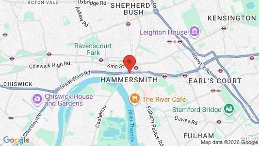 Houses for rent i London W6 - kort over placeringen