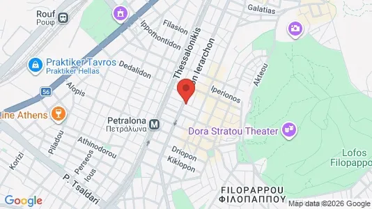 Apartments for rent i Athens Ano Petralona - kort over placeringen