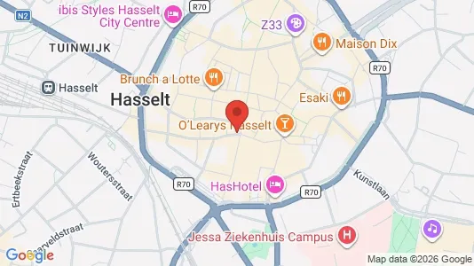 Apartments for rent i Hasselt - kort over placeringen